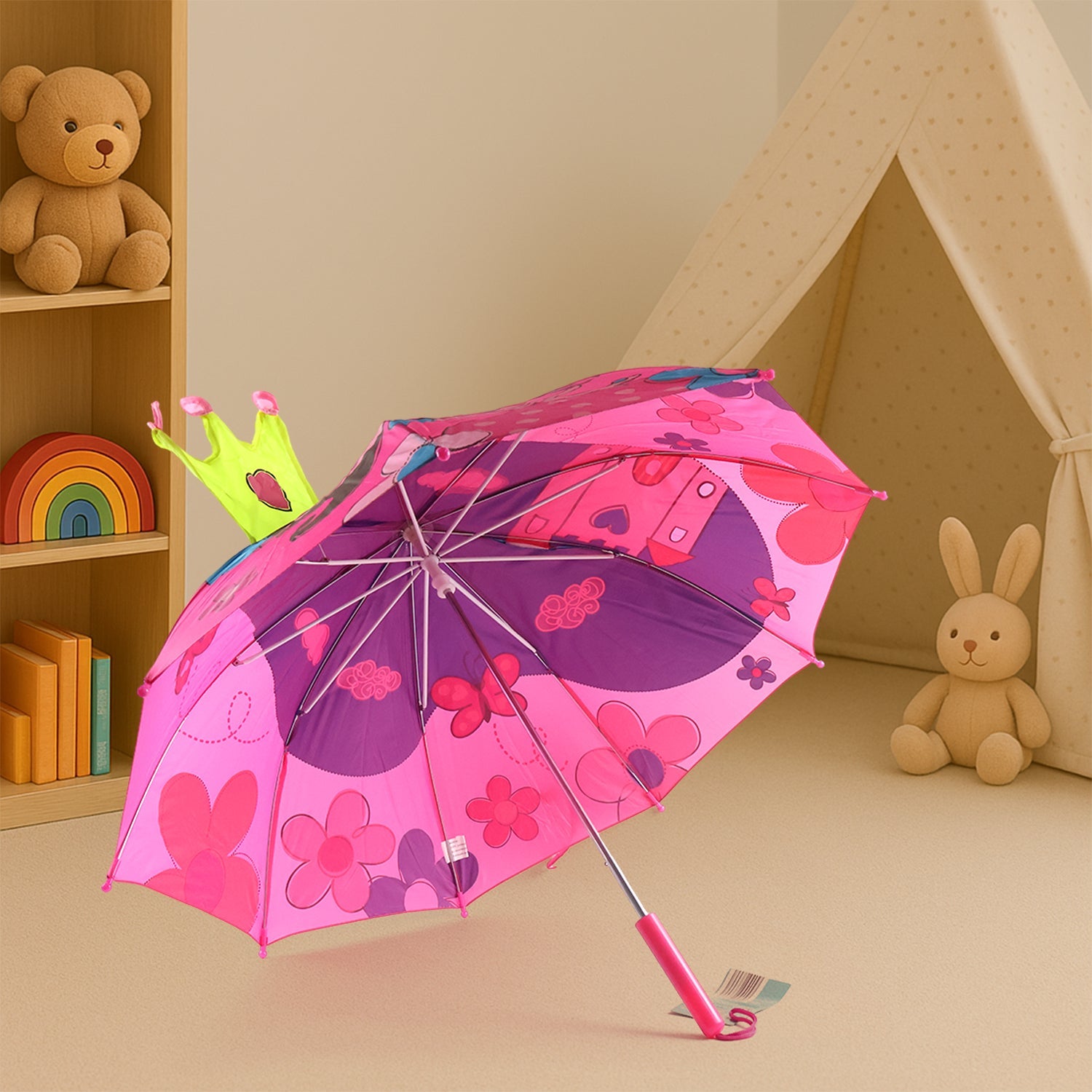 3D Kids Umbrella with Cartoon Print – Cute Waterproof Rain Umbrella (1 Pc) 3D Kids Umbrella with Cartoon Print – Cute Waterproof Rain Umbrella (1 Pc)
